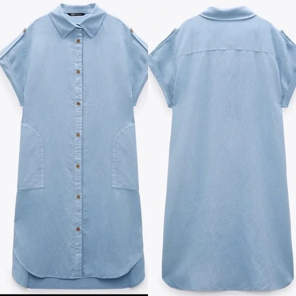 chinese dress ladies Solène Linen Shirtdress – SOLIKA main image 1
